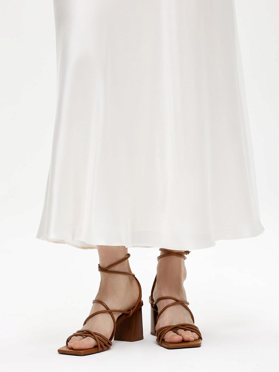 Шелковая юбка миди