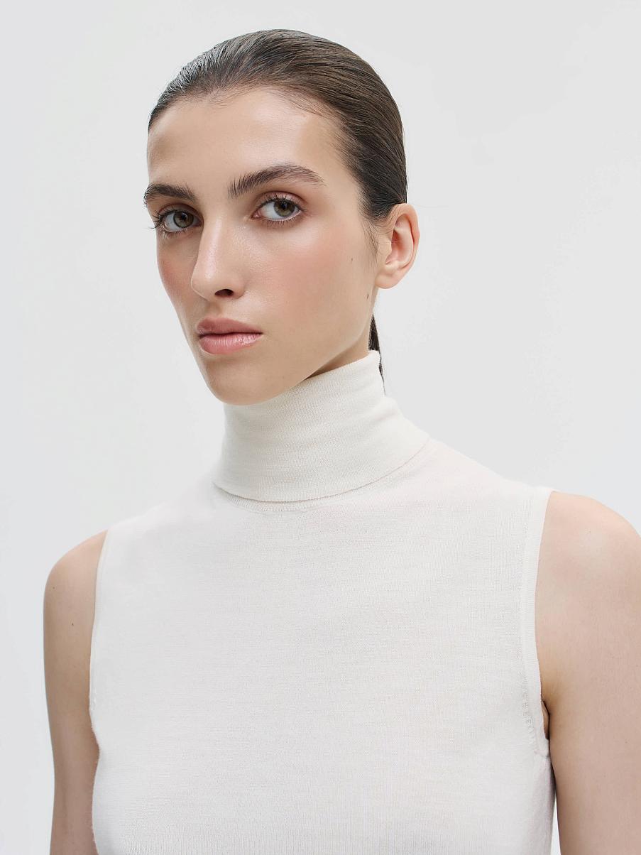 Водолазка без рукавов из мериноса