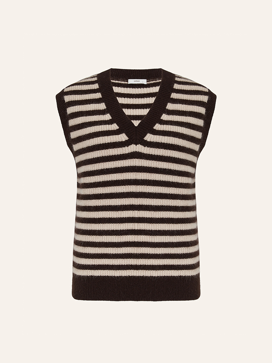 Трикотажная жилетка с V-образным вырезом