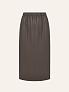 Юбка миди из натуральной кожи