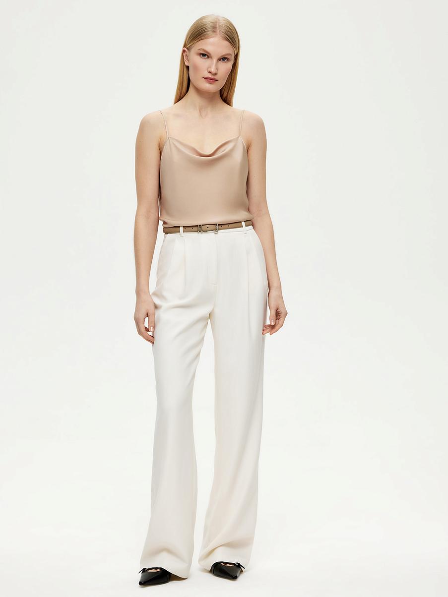 Шелковый топ на бретелях