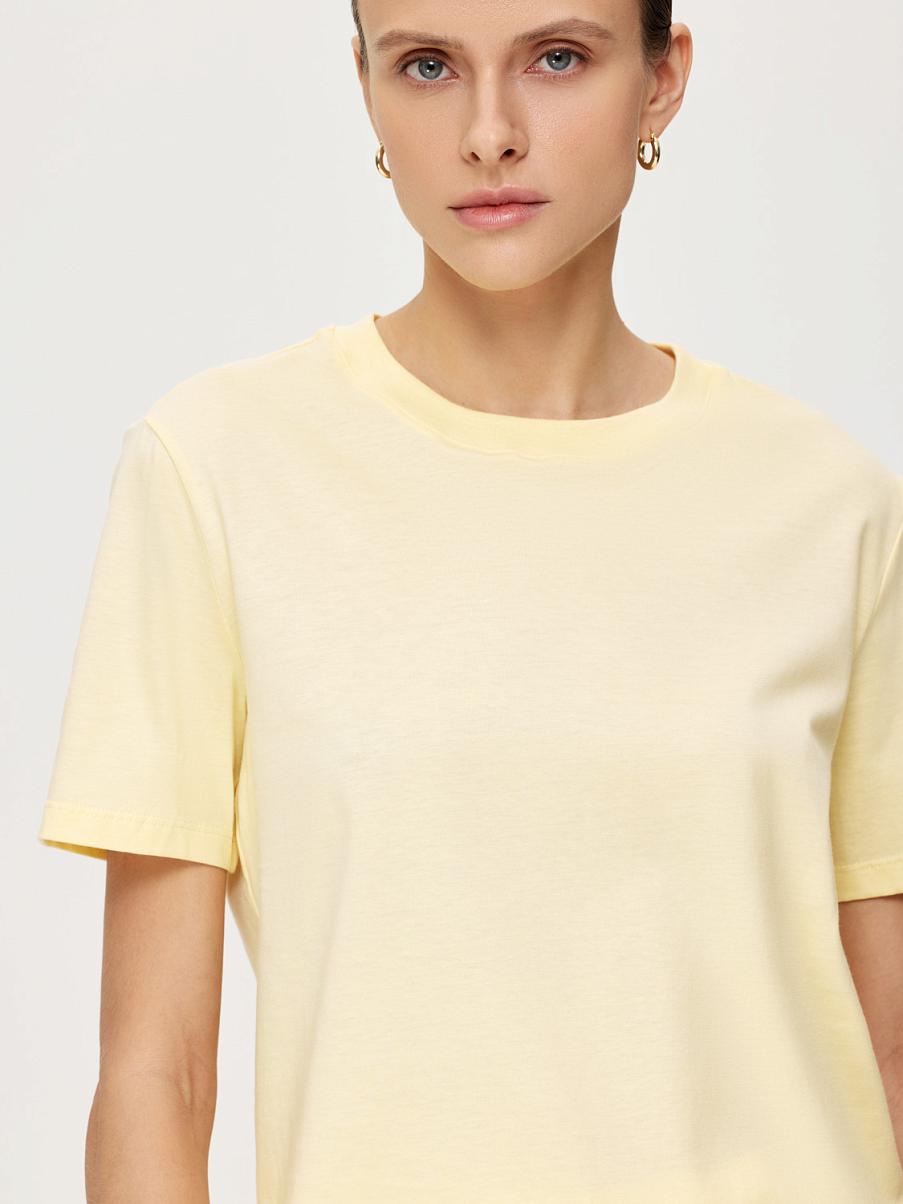Хлопковая футболка прямого кроя
