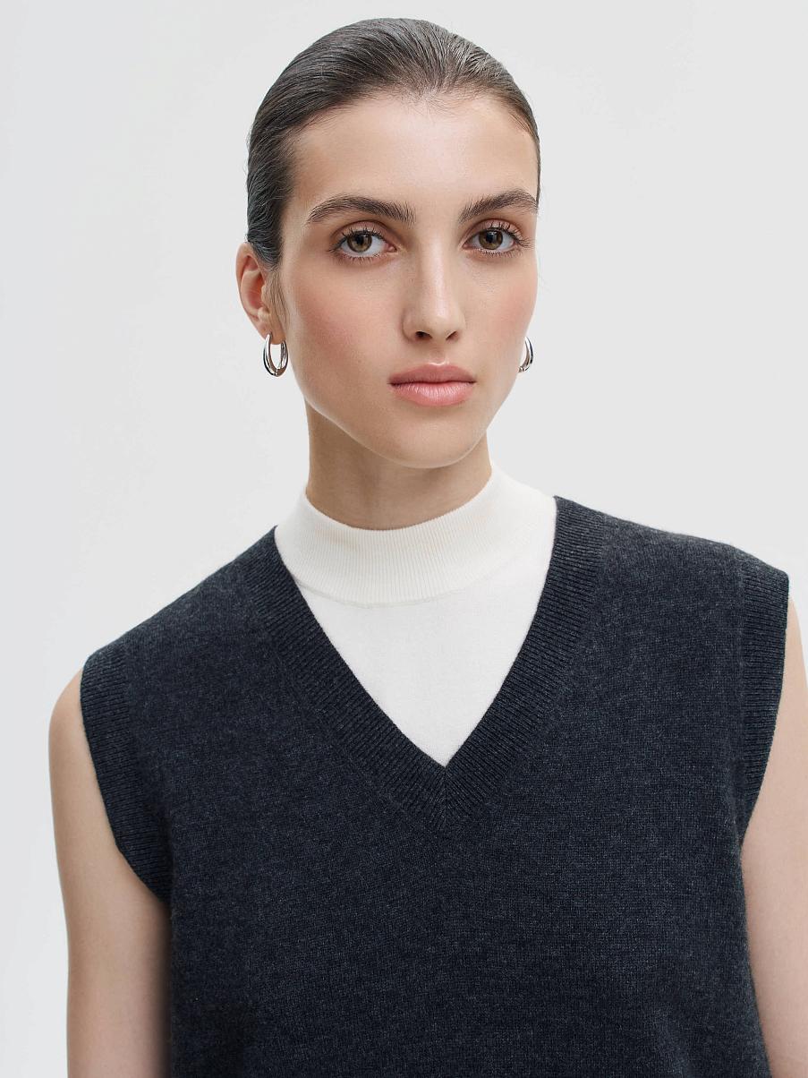 Жилетка из шерсти с кашемиром