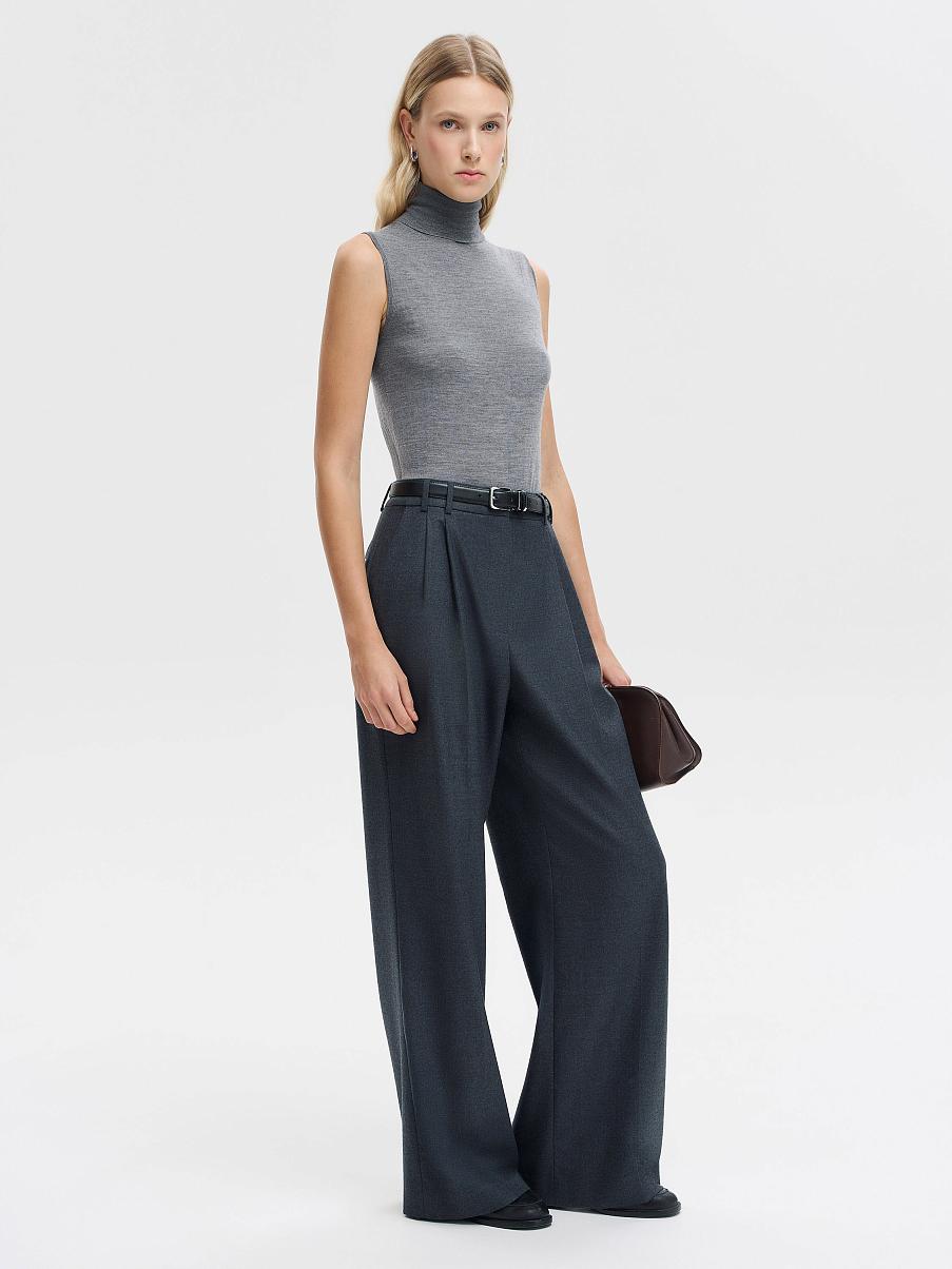 Водолазка без рукавов из мериноса