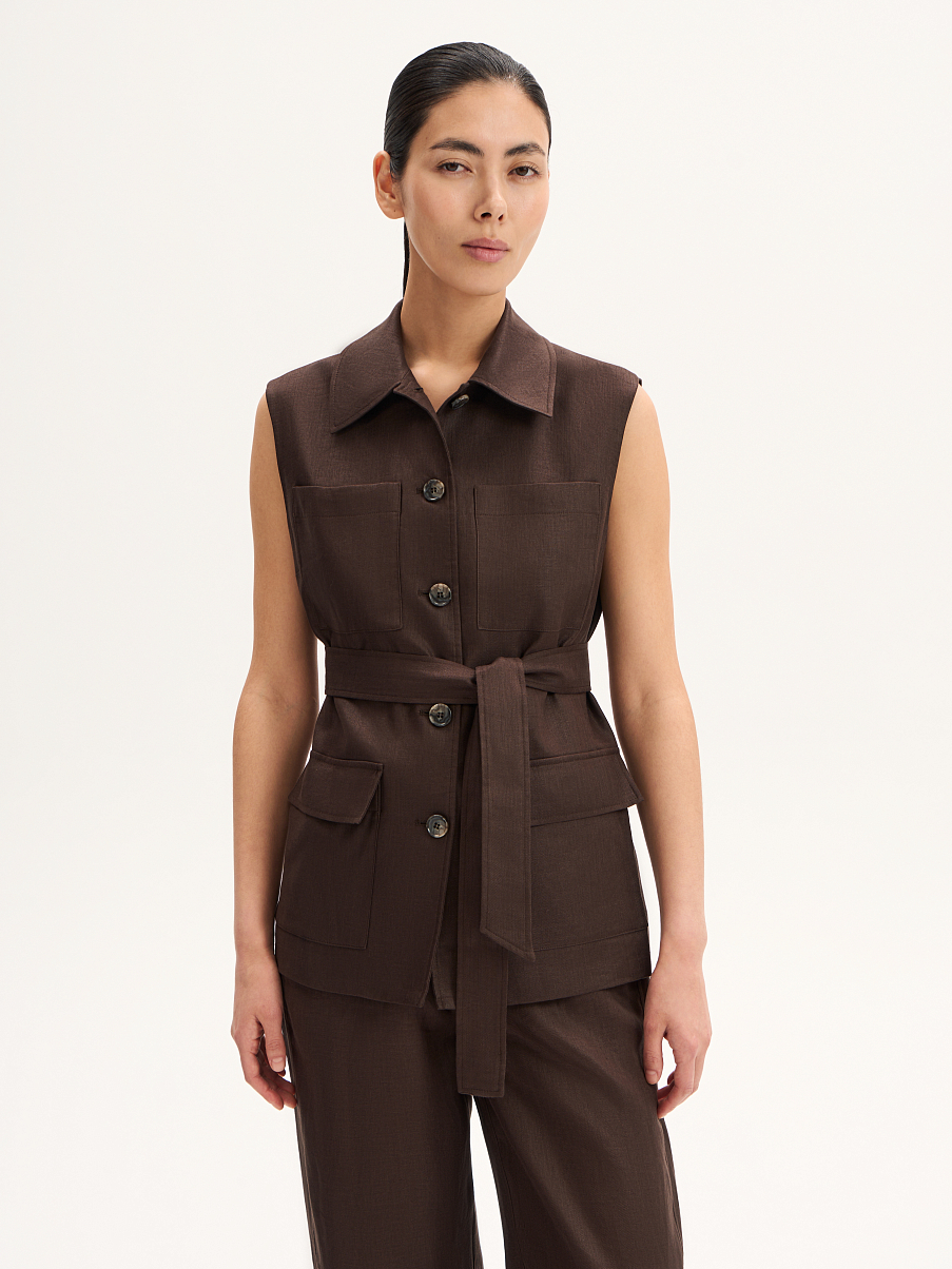 Жилетка льняная