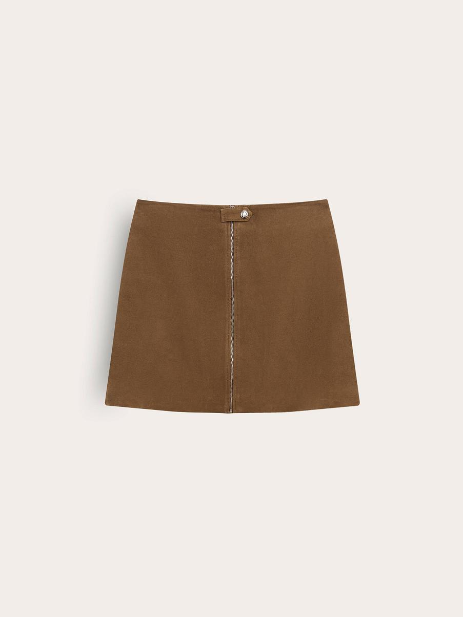 Юбка мини из замши