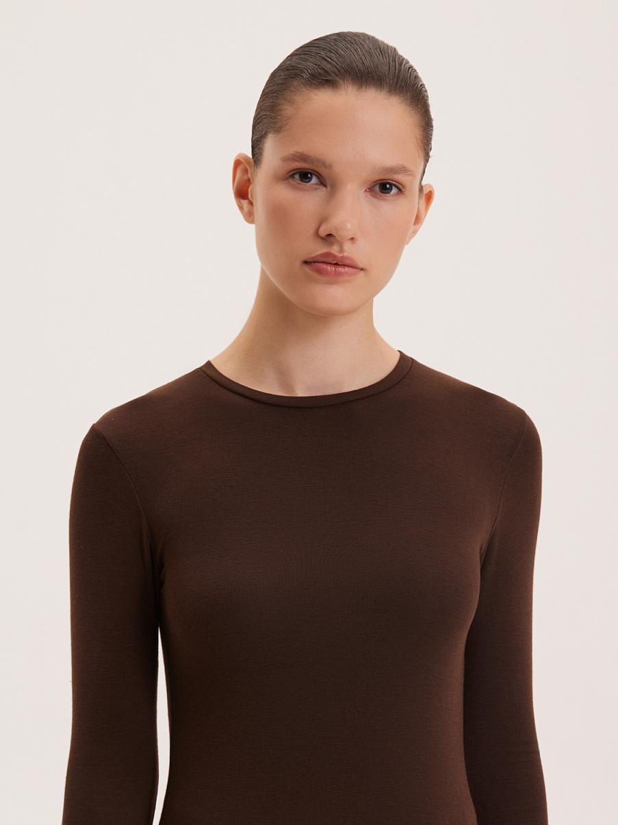 Облегающий лонгслив с шерстью