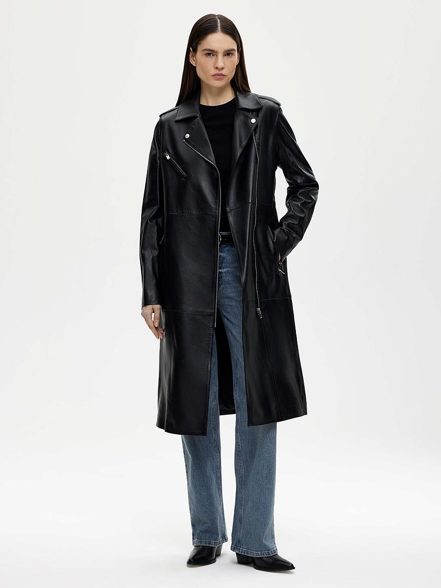 Тренч из натуральной кожи