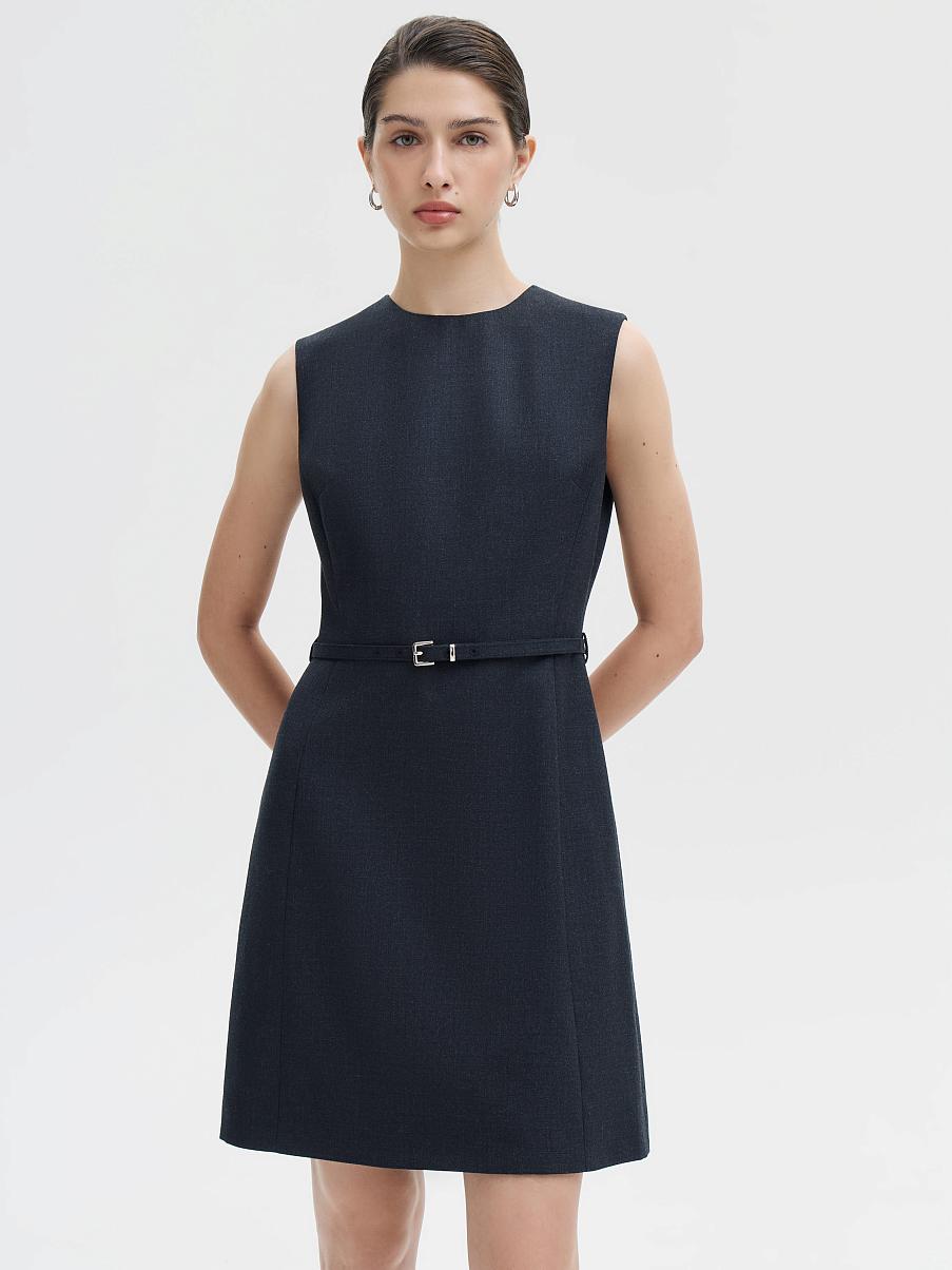 Платье мини приталенное