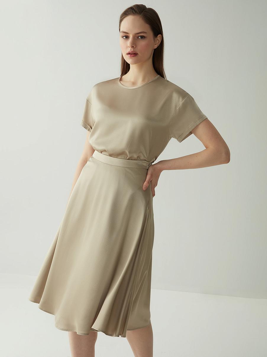 Струящаяся юбка миди