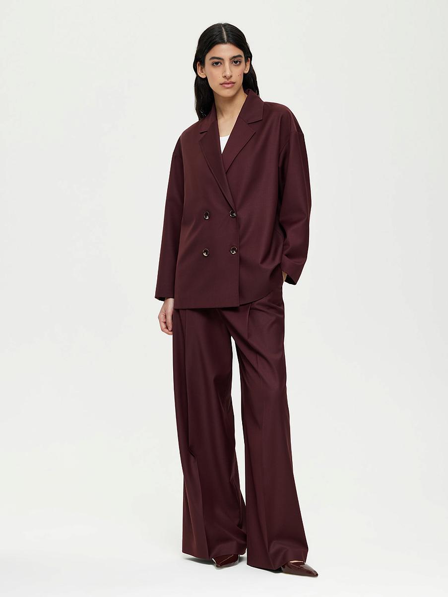 Двубортный жакет с поясом