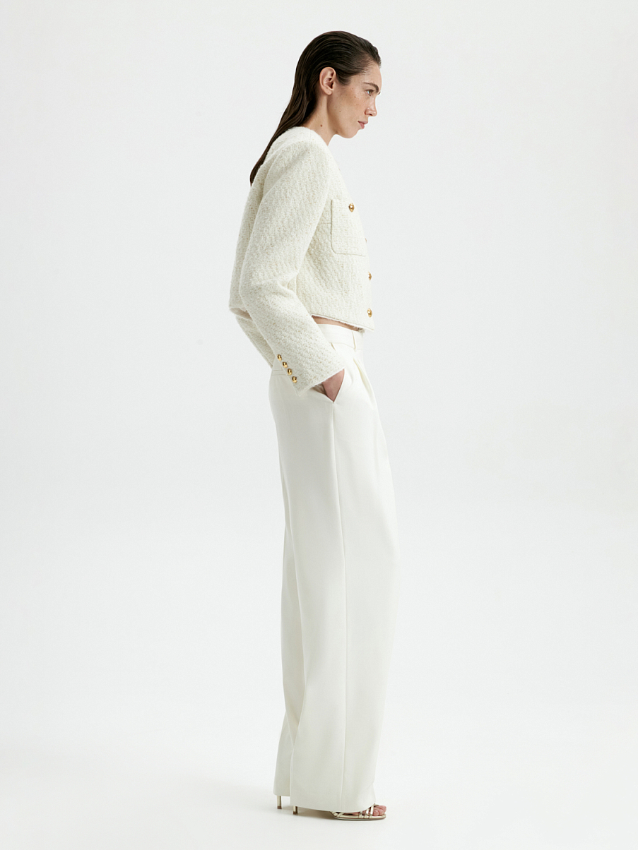 Укороченный жакет с шерстью