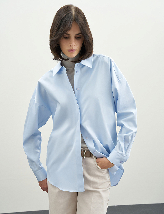 LSWF-102053 Рубашка (синий, L)