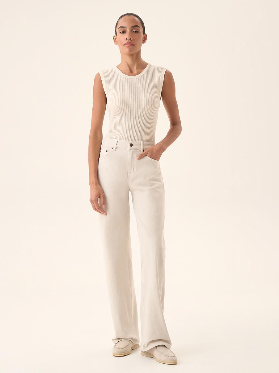 Прямые джинсы со средней посадкой