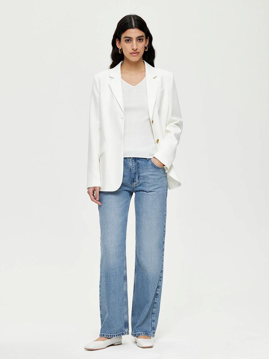 Однобортный прямой жакет