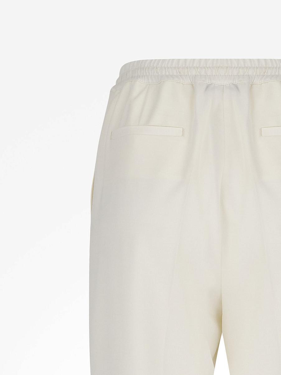 Прямые брюки на резинке со стрелками