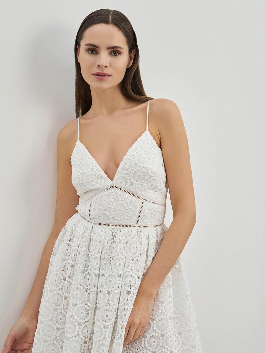 Сарафан мини с кружевом