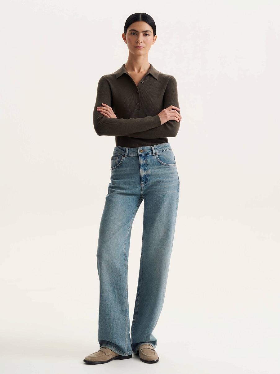 Поло с длинным рукавом 