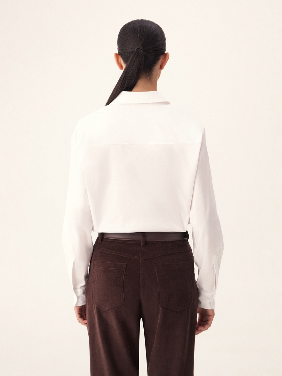 Хлопковая рубашка оверсайз