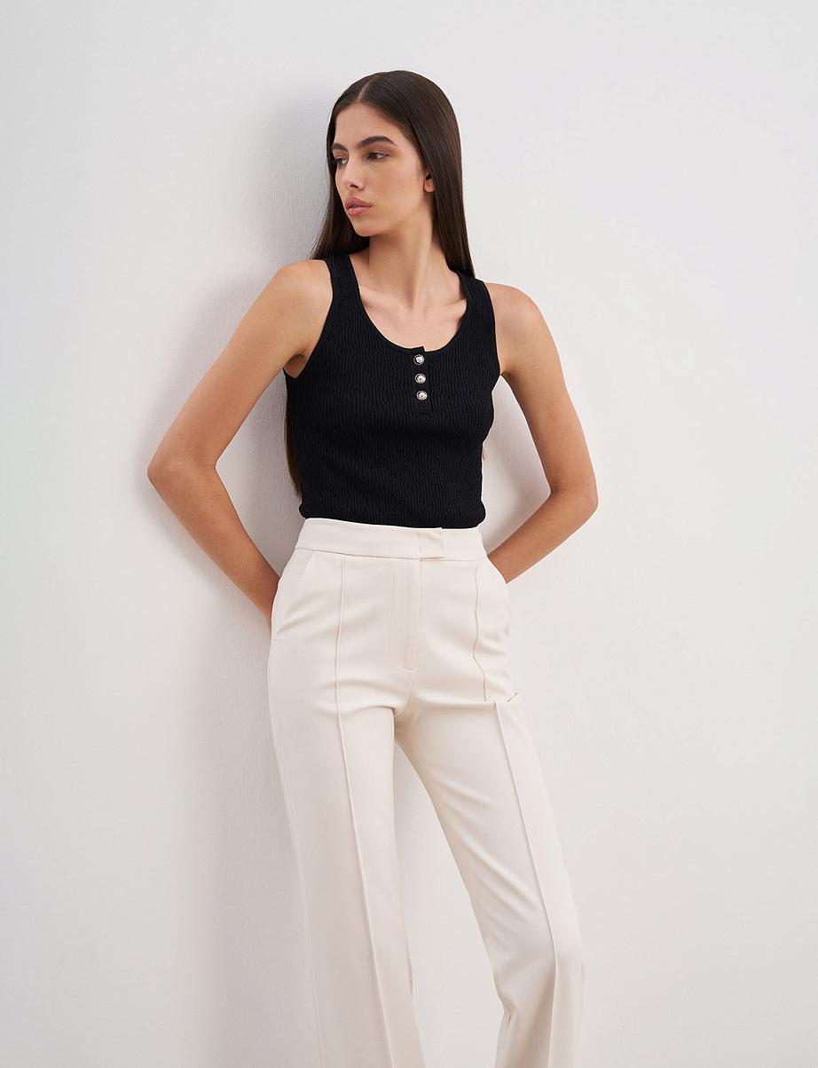 Прямые облегающие брюки со стрелками