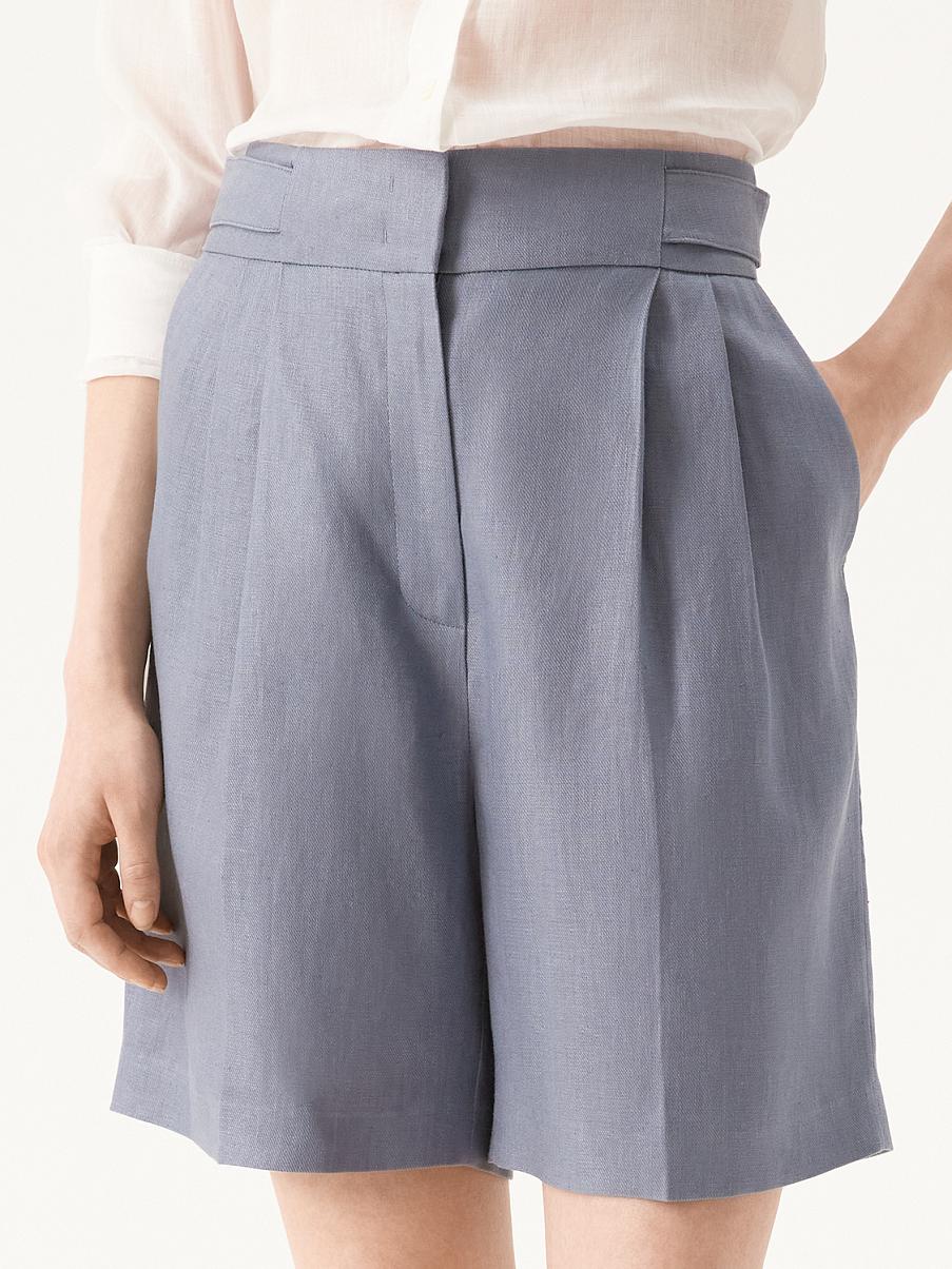 Шорты-бермуды изо льна