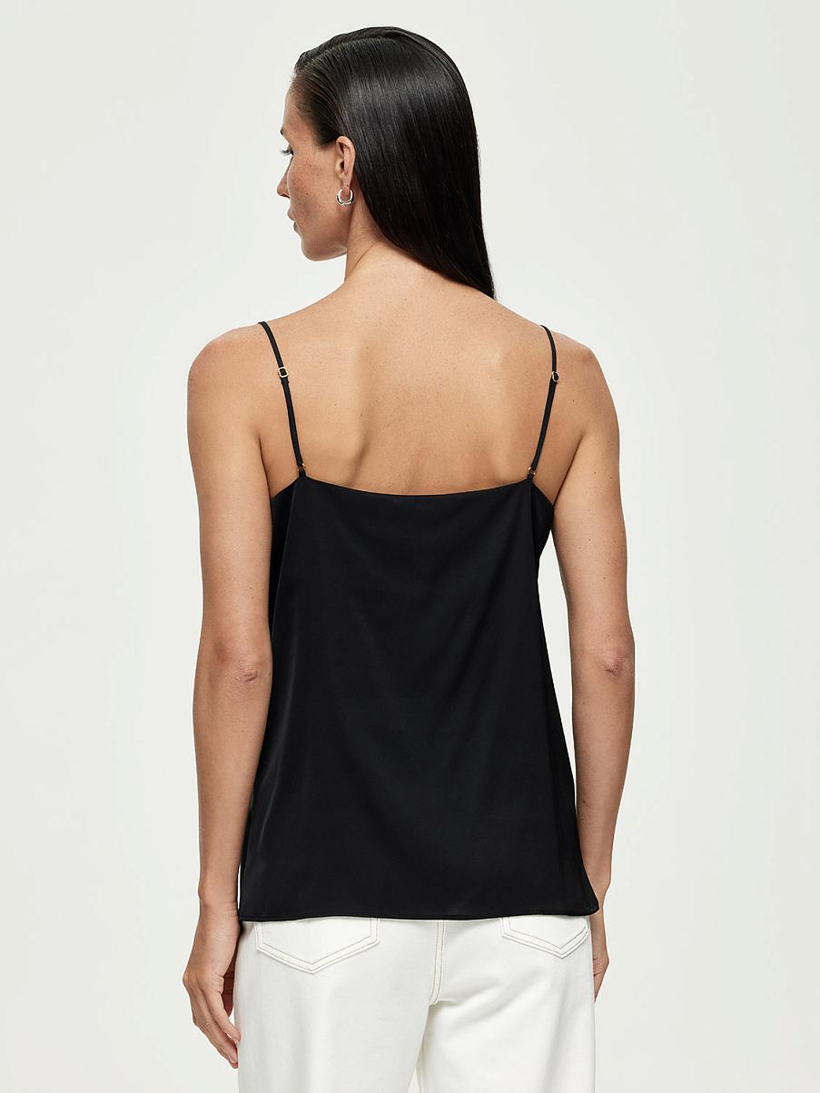 Шелковый топ на бретелях