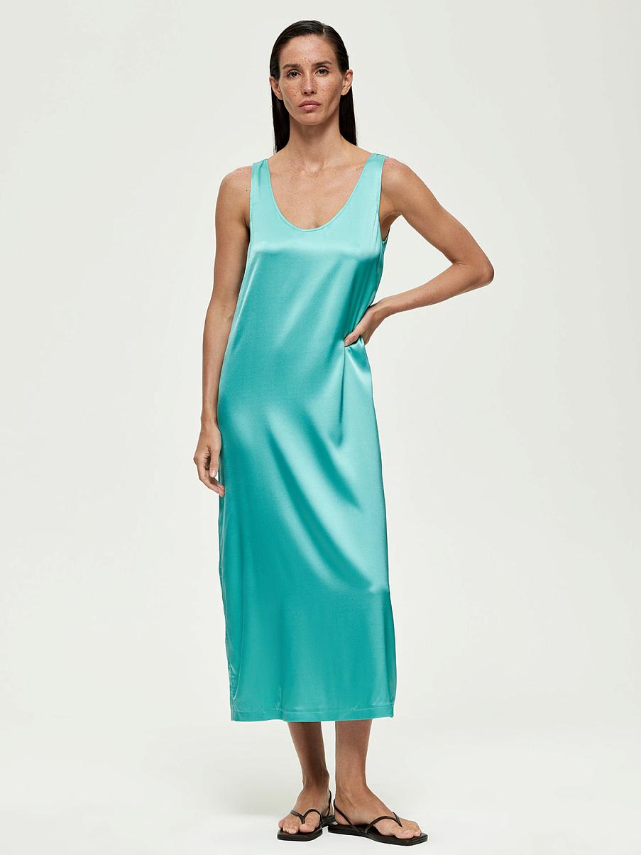 Шелковое платье комбинация