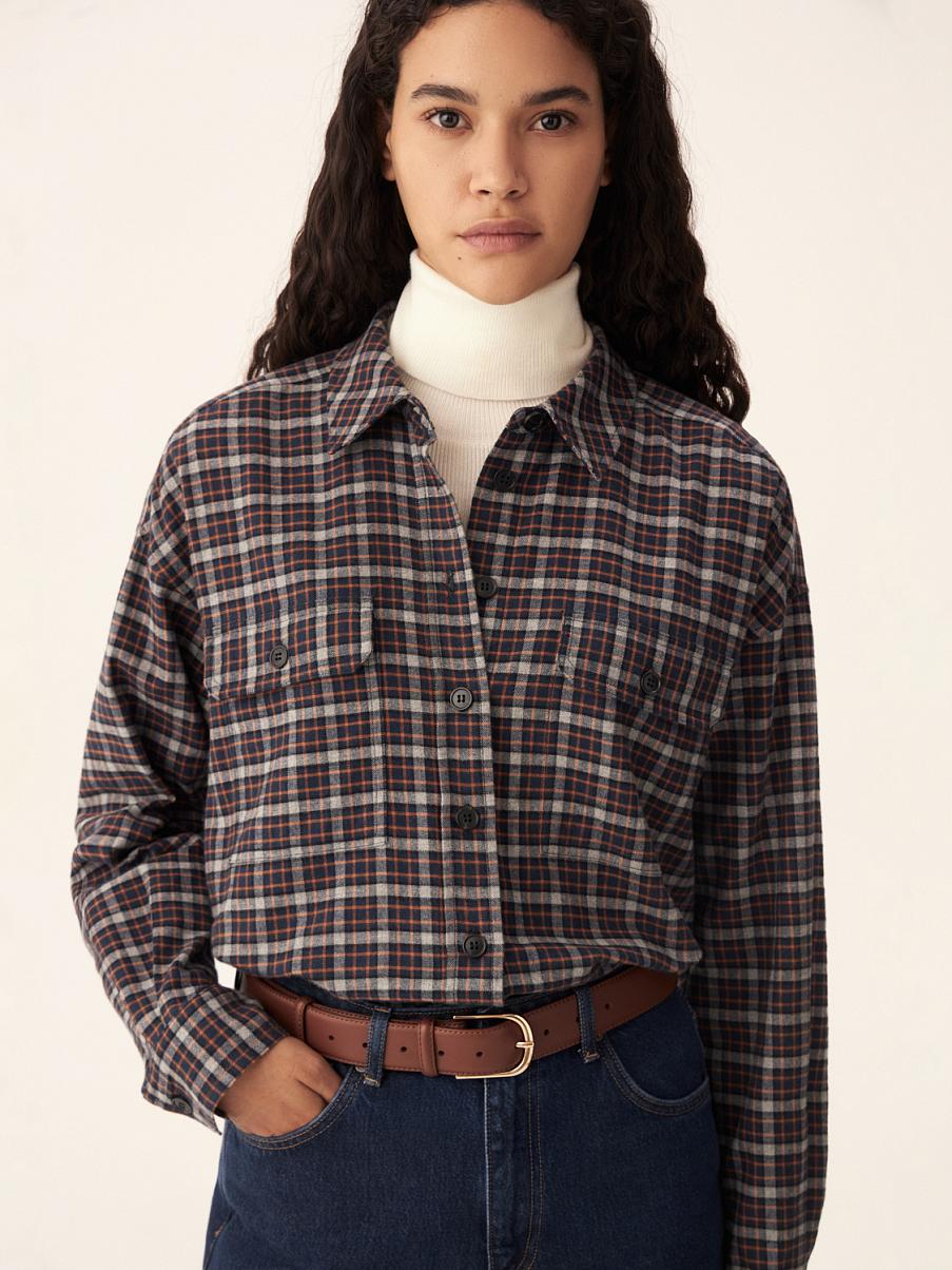 Рубашка из хлопка с карманами