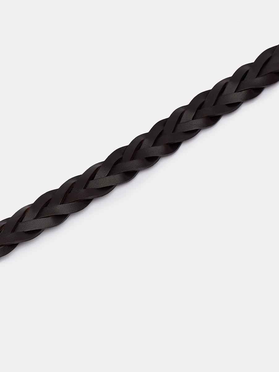 Плетеный ремень из натуральной кожи