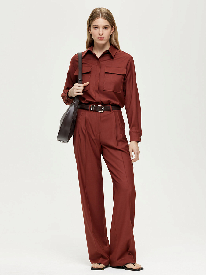 LSTR-132105 Брюки (кирпичный, XS)