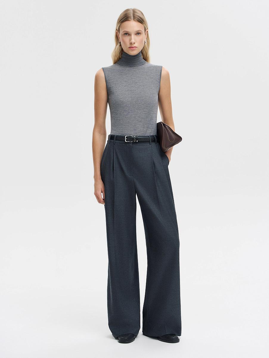 Водолазка без рукавов из мериноса