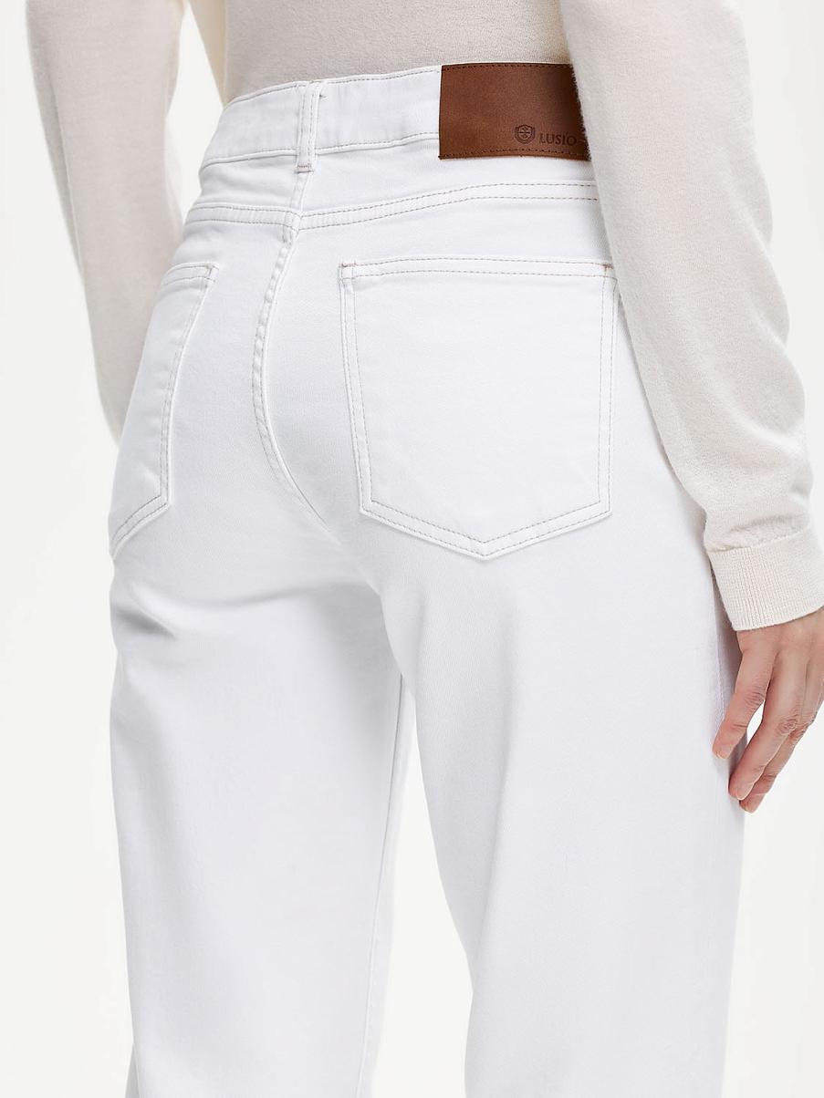 Прямые хлопковые джинсы