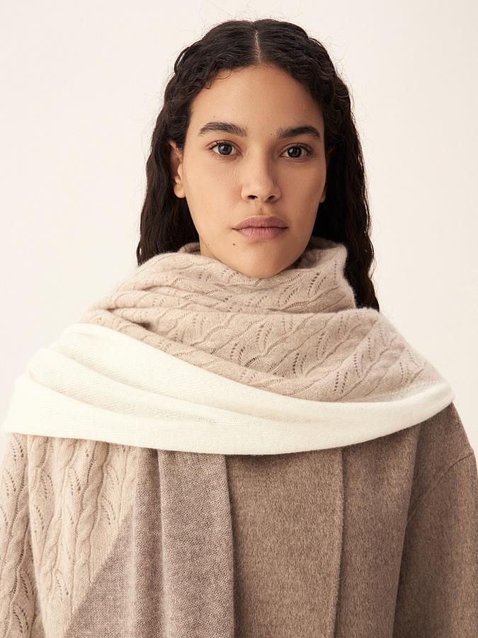 LWWS-182007 Шарф (светло-бежевый, SM)