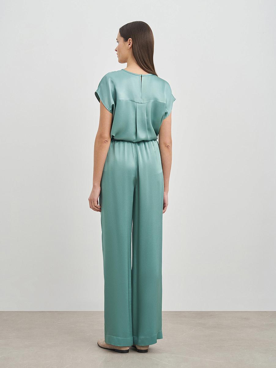 Атласные брюки свободного кроя