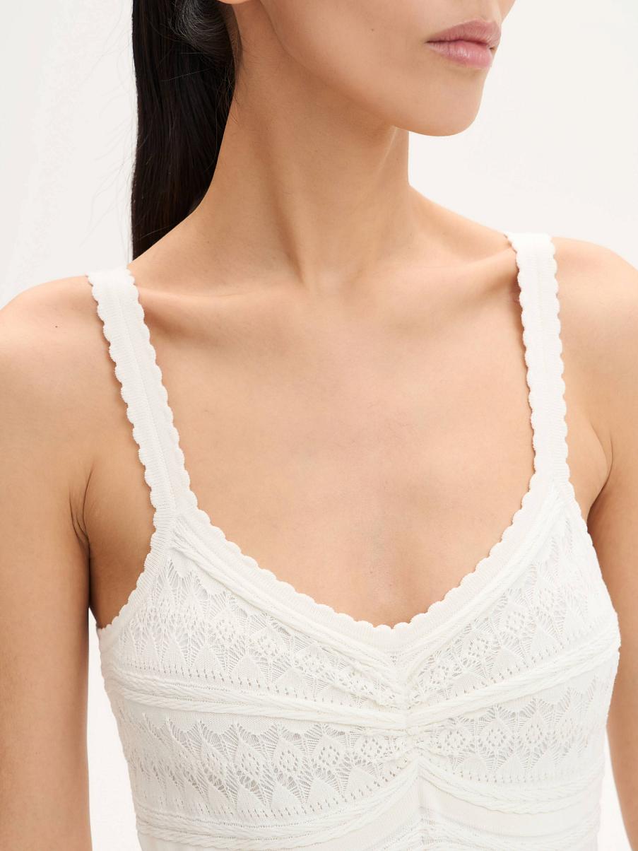 Платье миди с кружевом