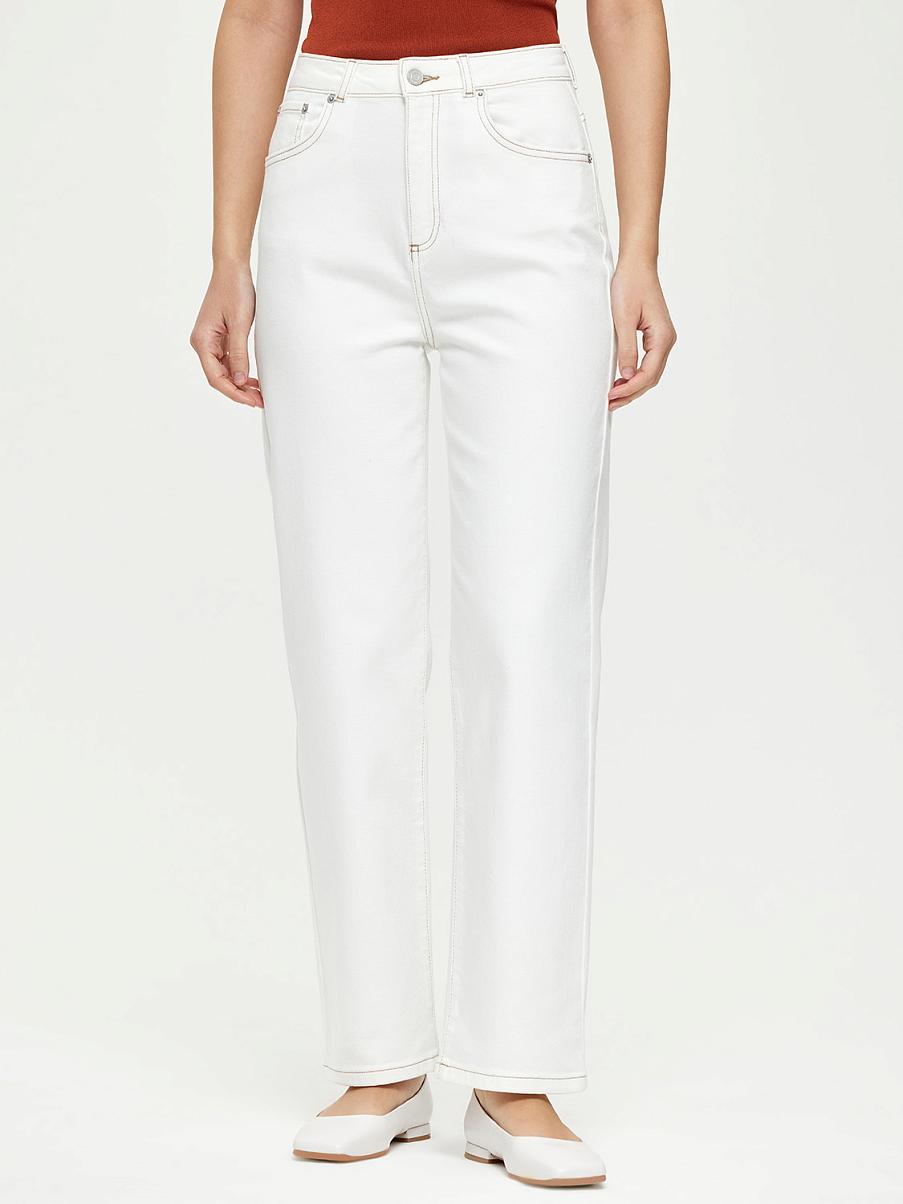 Прямые хлопковые джинсы
