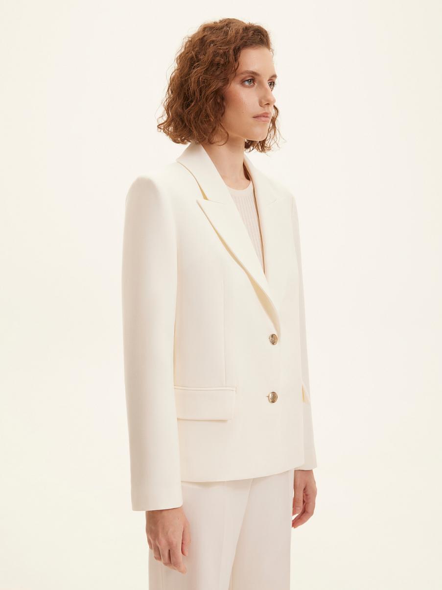 Однобортный жакет из шерсти