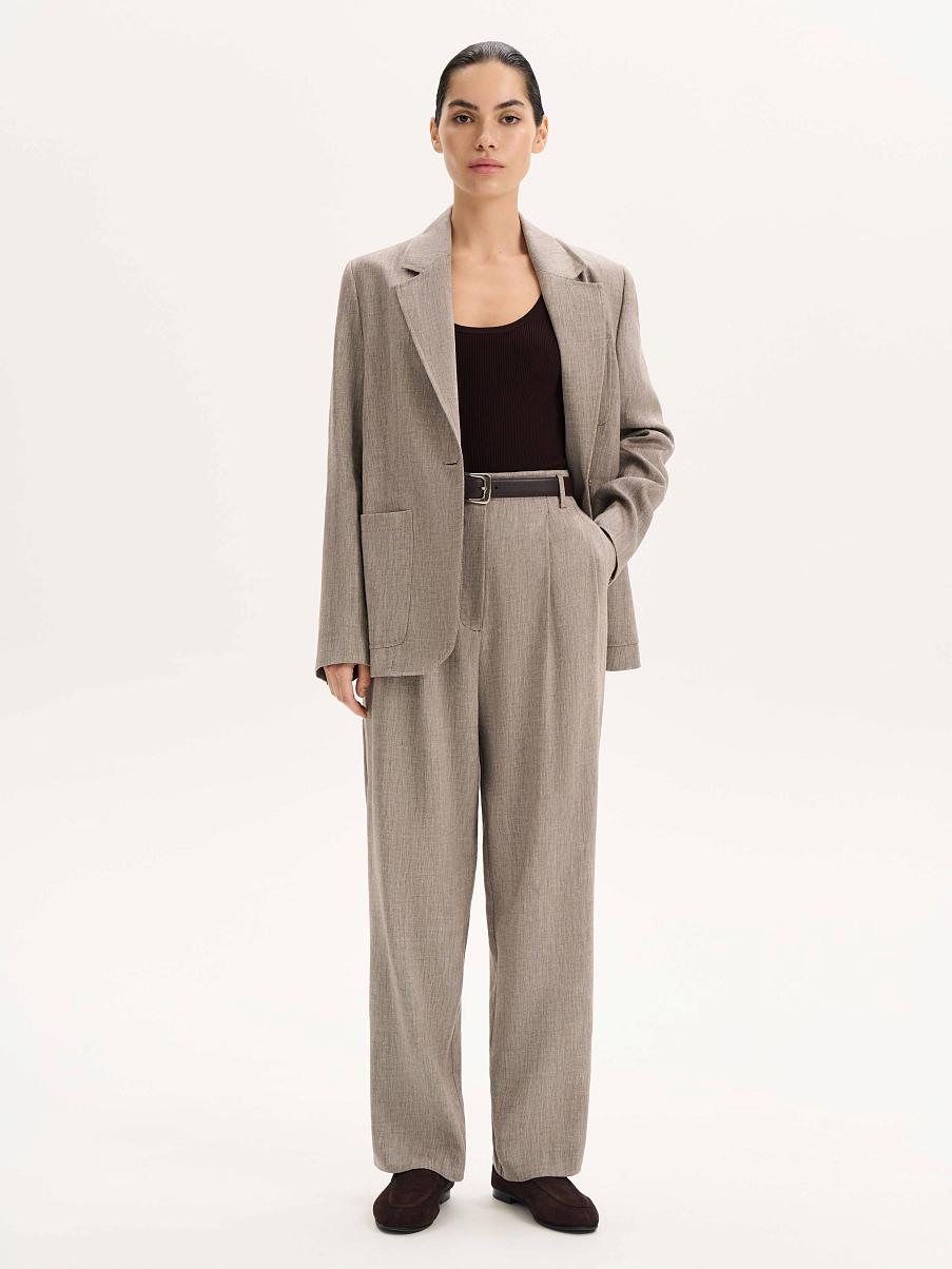 Брюки льняные