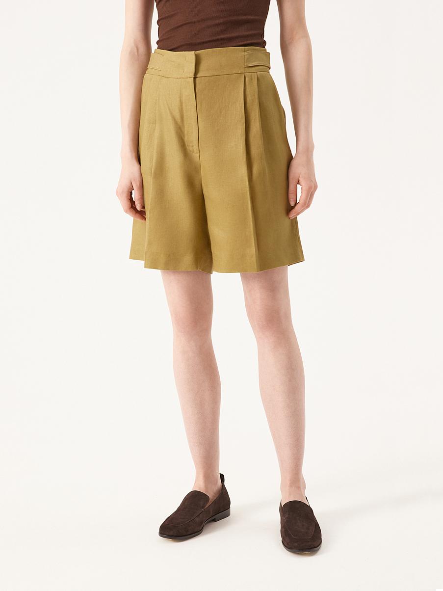 Шорты-бермуды изо льна