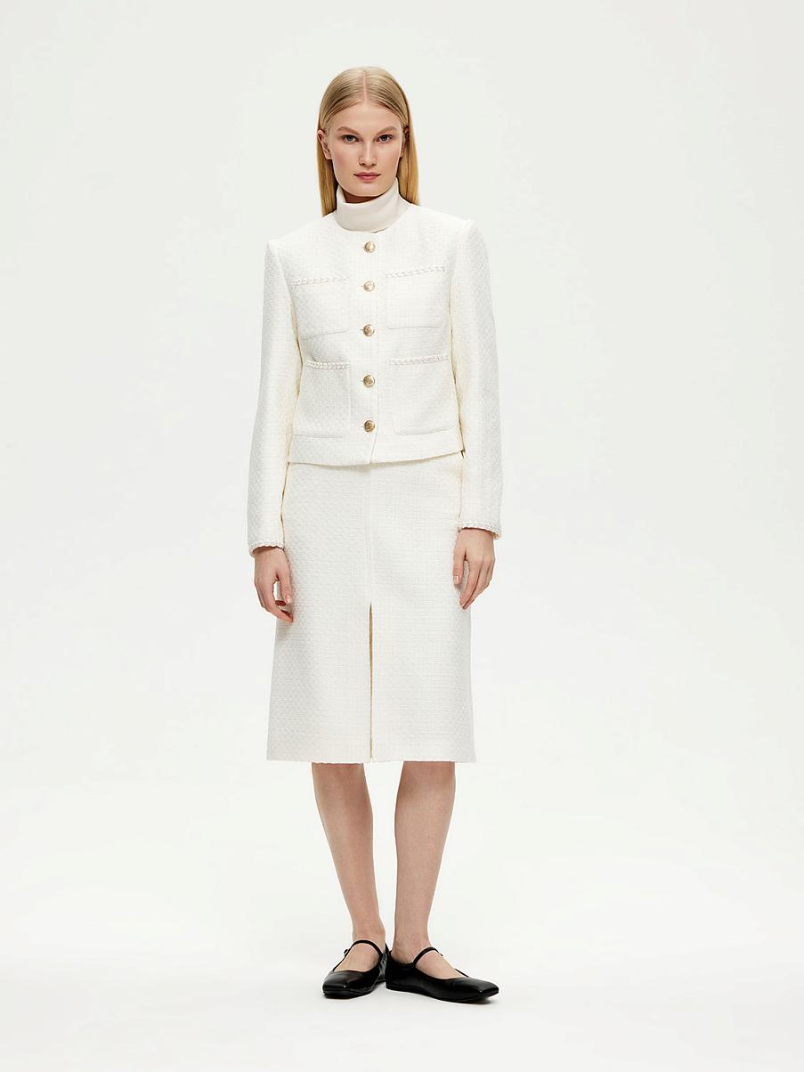 Укороченный жакет с карманами