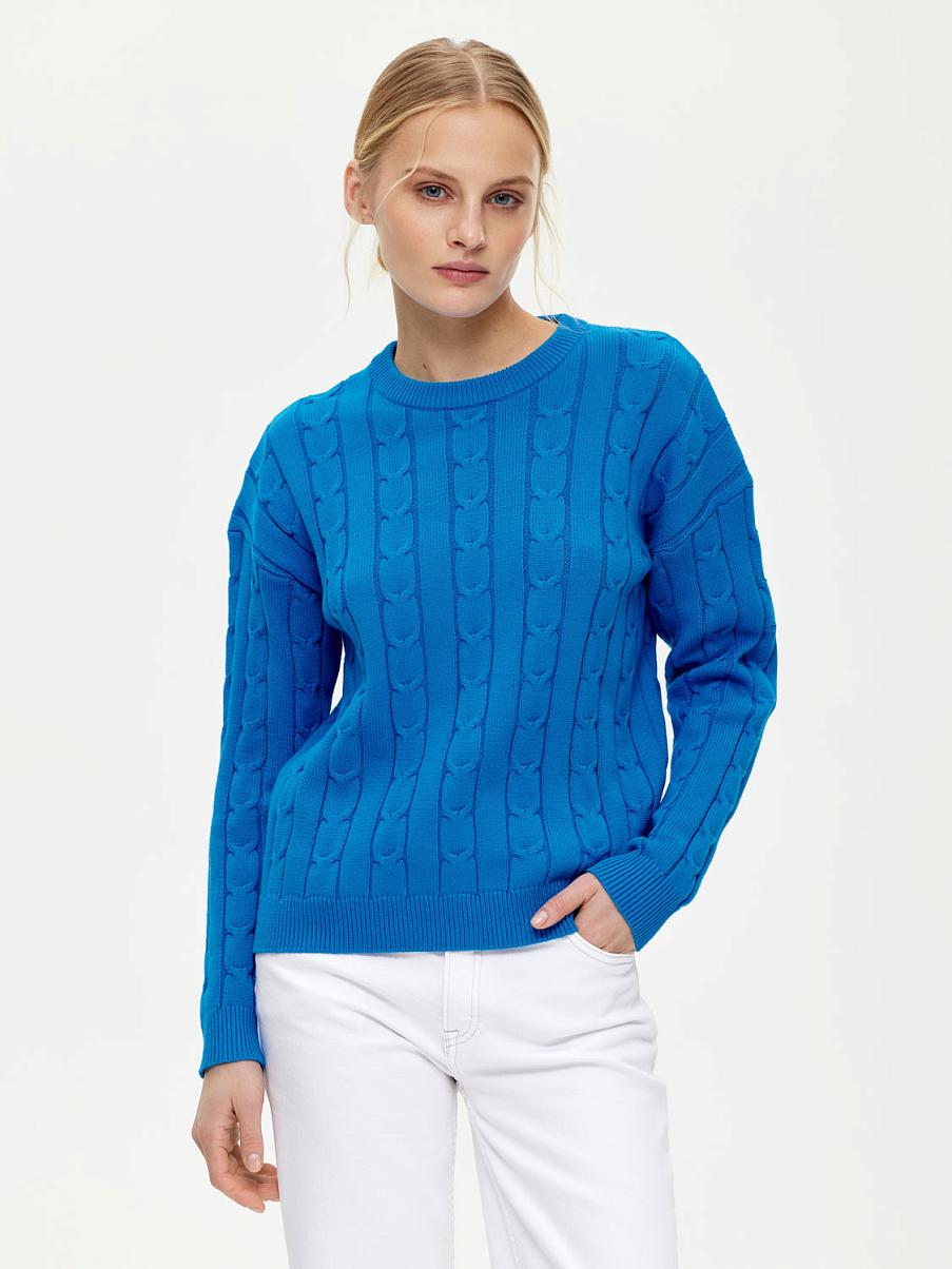 Трикотажный джемпер с косами