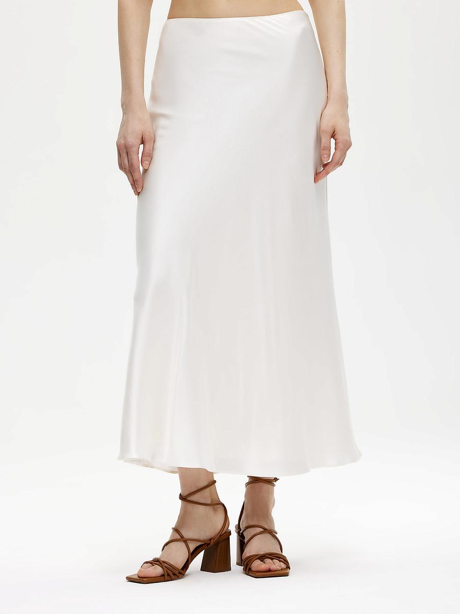 Шелковая юбка миди