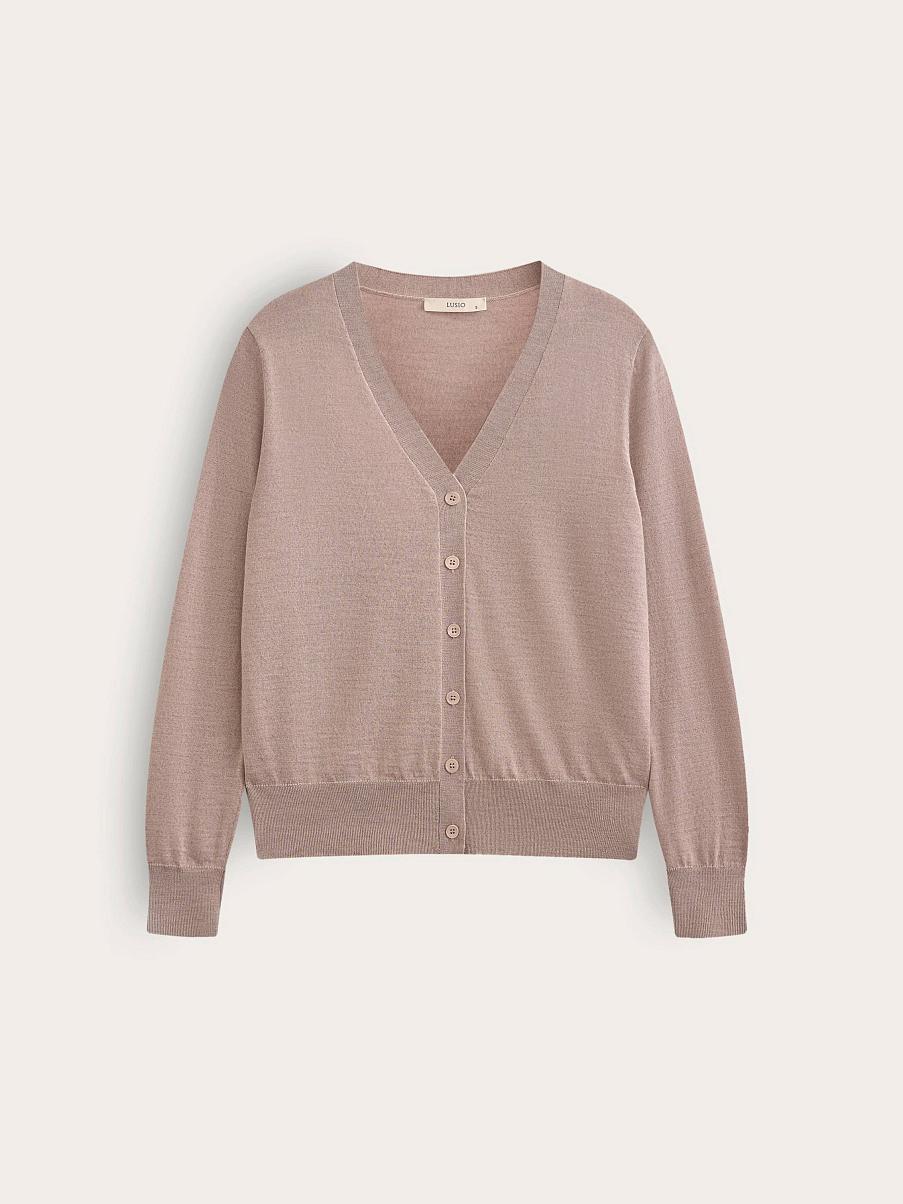 Кардиган из шелка и шерсти мериноса