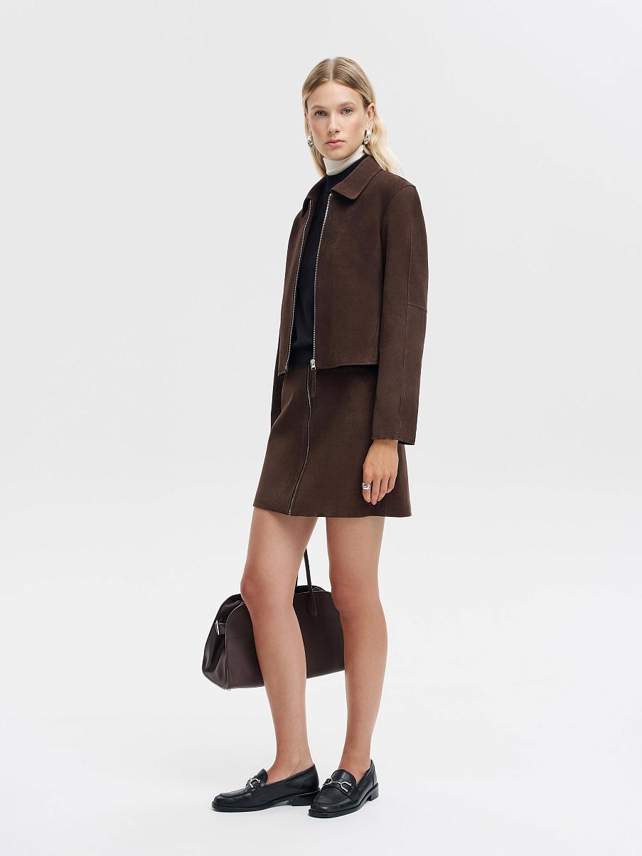 Юбка из замши 