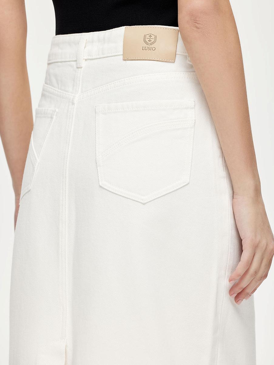 Джинсовая юбка-карандаш