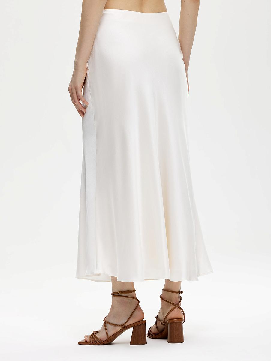 Шелковая юбка миди