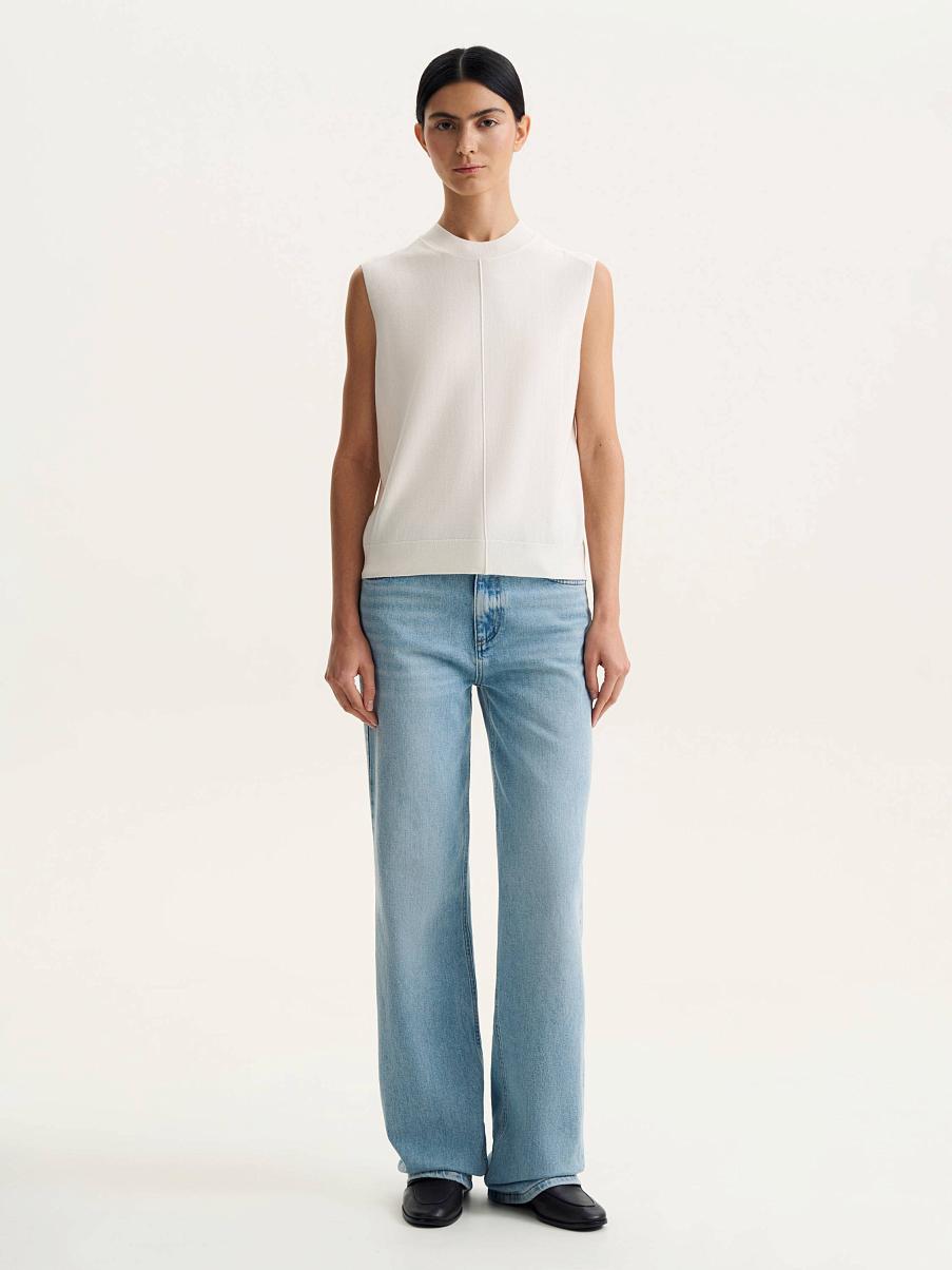 Топ из шелка и шерсти мериноса