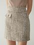 Твидовая юбка мини с бахромой