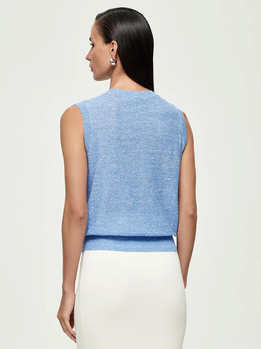 Трикотажный топ из шерсти и льна