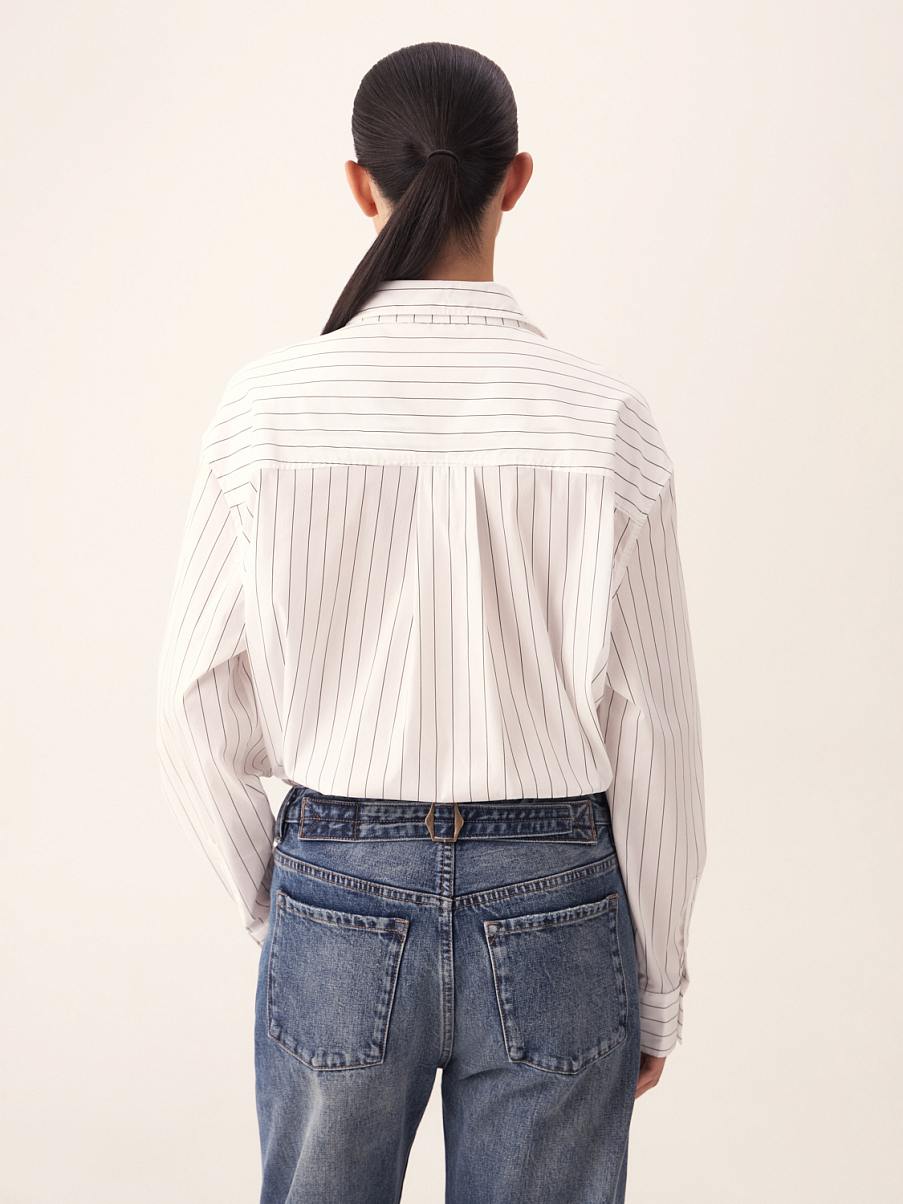 Хлопковая рубашка в полоску